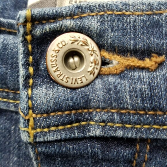 Levis Jeans Womens 10 Blue 515 Bootcut Button Stretch Denim Flap Pocket - Picture 4 of 14